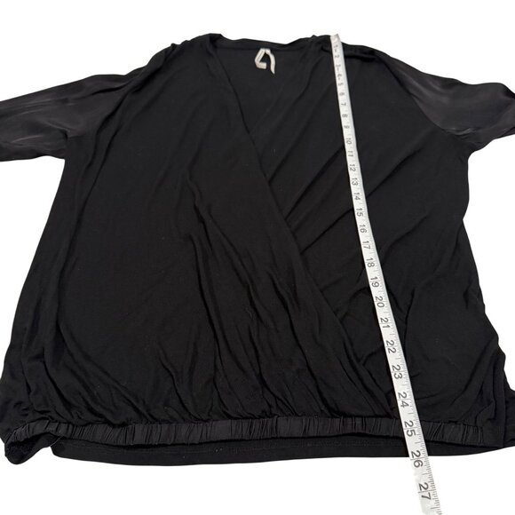 Anthropologie Kesia Surplice Black Blouse Size M - Picture 10 of 10